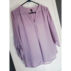Maurices Lavender Sheer Blouse
